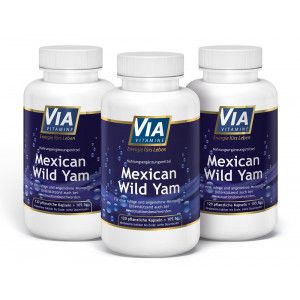 3er Sparpack Mexican Wild Yam, 750mg pro Kapsel, KEIN Extrakt